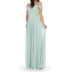 NEW EVA off shoulder maxi dress in sage